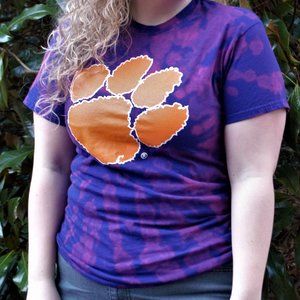 University of Clemson Bleach Dyed T-Shirt